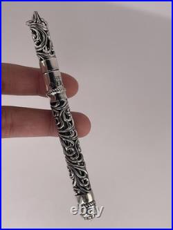 Chrome Hearts Ball Point Pen Sterling Silver Dagger Cap Classic Style Heavy Pen