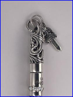 Chrome Hearts Ball Point Pen Sterling Silver Dagger Cap Classic Style Heavy Pen