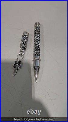 Chrome hearts sterling silver ballpoint pen carving pen G2U