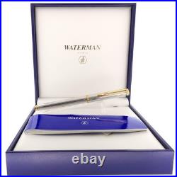 Circa 1997 Waterman Gentleman Sterling Silver Fluted Rollerball Pen Mint In Box