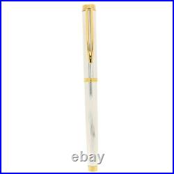 Circa 1997 Waterman Gentleman Sterling Silver Fluted Rollerball Pen Mint In Box