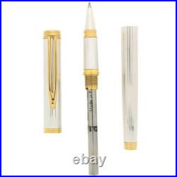 Circa 1997 Waterman Gentleman Sterling Silver Fluted Rollerball Pen Mint In Box