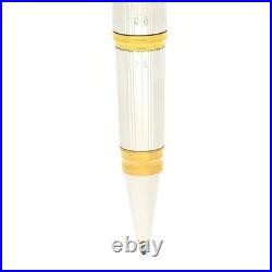 Circa 1997 Waterman Gentleman Sterling Silver Fluted Rollerball Pen Mint In Box