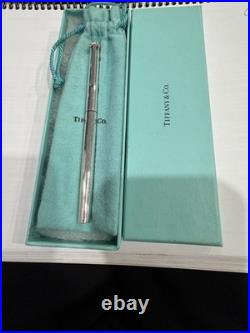 Classic Tiffany & Co T Clip Sterling Silver 925 Pen With Pouch