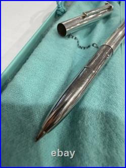 Classic Tiffany & Co T Clip Sterling Silver 925 Pen With Pouch