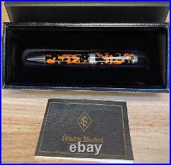 Conway Stewart Sterling Silver Duro Lava Ballpoint Pen with box & papers