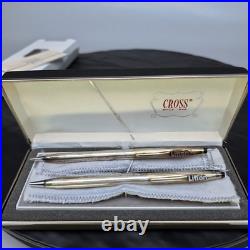 Cross 3001 Sterling Silver Ballpoint Pen+Pencil Set Vintage Litton +Box
