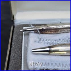Cross 3001 Sterling Silver Ballpoint Pen+Pencil Set Vintage Litton +Box