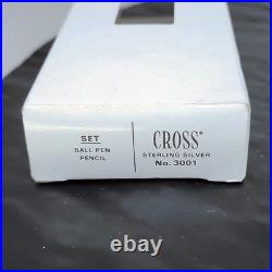 Cross 3001 Sterling Silver Ballpoint Pen+Pencil Set Vintage Litton +Box