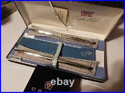Cross Century Classic HIS AND HERS Solid 925 Sterling Silver 2 Ballpoint Pen Set