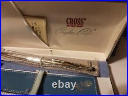 Cross Century Classic HIS AND HERS Solid 925 Sterling Silver 2 Ballpoint Pen Set