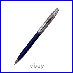 Cross Century II Ballpoint Pen Sterling Silver & Lacq Blue 462wg-2 In Box