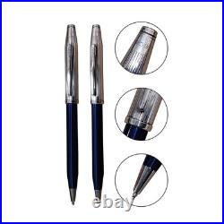 Cross Century II Ballpoint Pen Sterling Silver & Lacq Blue 462wg-2 In Box