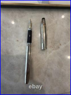 Cross Century II Fountain Pen Sterling Silver Cap & Barrel, Extra Fine 18k Nib