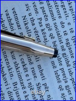 Cross Fountain Pen Sterling Silver 925 Gold Nib 14k 585 M size Made In Ireland