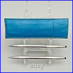 Cross Ladies Sterling Silver Pen & Pencil #3041 in Teal Box + Holder & Refill