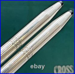 Cross Ladies Sterling Silver Pen & Pencil #3041 in Teal Box + Holder & Refill Cross Ladies Sterling Silver Pen & Pencil #3041 in Teal Box + Holder & Refill