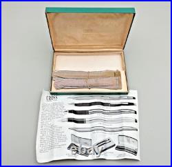 Cross Ladies Sterling Silver Pen & Pencil #3041 in Teal Box + Holder & Refill