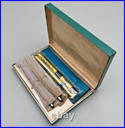 Cross Ladies Sterling Silver Pen & Pencil #3041 in Teal Box + Holder & Refill