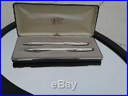 Cross Sterling Silver Ballpoint Pen & Pencil Set New In Box 3001 Made In USA