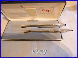 Cross Sterling Silver Ballpoint & Rollerball Pen Set