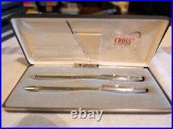 Cross Sterling Silver Ballpoint & Rollerball Pen Set