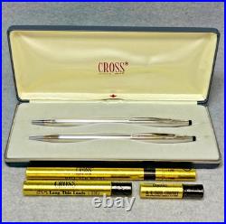 Cross Sterling Silver Pen & Pencil Set #3001 + Refills? NOT PERSONALIZED