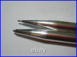 Cross Vintage 50s Sterling Silver Roses and Sheath Ballpoint Pen & Pencil Set