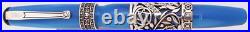Curtis Australia Israel LE Fountain Pen Blue Resin & Sterling, Med 14k (New)