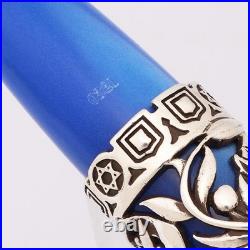 Curtis Australia Israel LE Fountain Pen Blue Resin & Sterling, Med 14k (New)