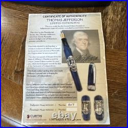 Curtis Australia Limited Edition Thomas Jefferson Ballpoint Pen 17/1000 New