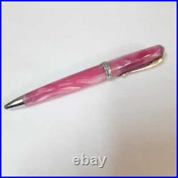 Curtis Australia Marble Pink Ball Pen Sterling Silver Trims Rare Unique (NOS)
