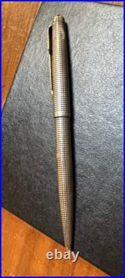 DEFECTIVE Parker Vintage Classic Grid Sterling Silver Ballpoint Pen c196 G3D