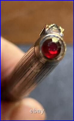 DEFECTIVE Parker Vintage Classic Grid Sterling Silver Ballpoint Pen c196 G3D