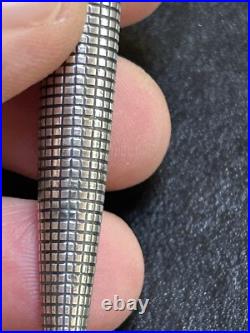 DEFECTIVE Parker Vintage Classic Grid Sterling Silver Ballpoint Pen c196 G3D