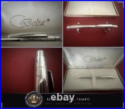 DELTA 925 Sterling Silver Ballpoint Pen Click Dome Strong Vintage 1980s