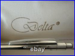 DELTA 925 Sterling Silver Ballpoint Pen Click Dome Strong Vintage 1980s