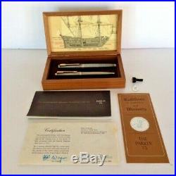 DUTCH AUCTION (z751) Boxed Sterling Parker 75 Treasure Fleet 1715 Fountain Pen