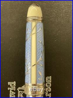 David Oscarson Trellis Fountain Pen Limited 04/88 Edition Azure White/rhodium