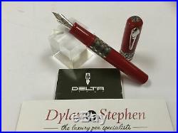 Delta Alfa Romeo Giullietta red and sterling silver fountain pen UNUSED