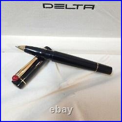 Delta Dolcevita Smorifa Black Roller Pen Sterling Silver Appointments