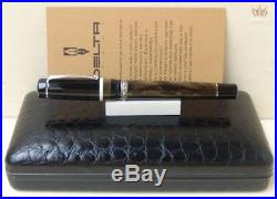 Delta Passion Green Resin With Sterling Silver Trim Fountain Pen 14k Gold Nib