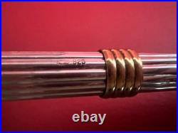 Dior Silver 925 Ballpoint Pen With Golden Profiles Vintage Writing