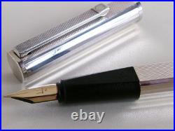 Dunhill Gemline Classic Dress Fountain Pen 18K Nib Sterling Silver 925
