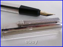 Dunhill Gemline Classic Dress Fountain Pen 18K Nib Sterling Silver 925