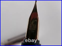 Dunhill Gemline Classic Dress Fountain Pen 18K Nib Sterling Silver 925