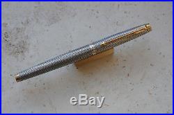 Early PARKER 75 Sterling Silver Ciselé Fountain pen flat tassie PERFECT