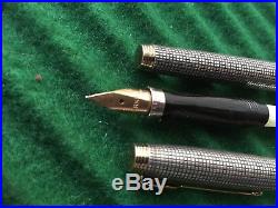 Early Sterling Silver Parker 75 with # 65 (Fine) 14k USA Nib