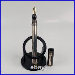 Elegant Vintage Marlen Sterling Silver Collection Fountain Pen 18K Gold NIB