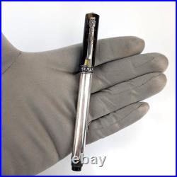 Elegant Vintage Marlen Sterling Silver Collection Fountain Pen 18K Gold NIB
